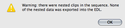 CMX 3600 export warning about nested clips