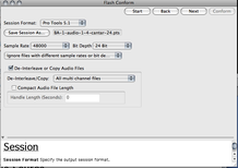 Titan FC: set sample rate and bit depth