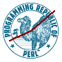 Programming Republic of Perl camel with clock hacked on top